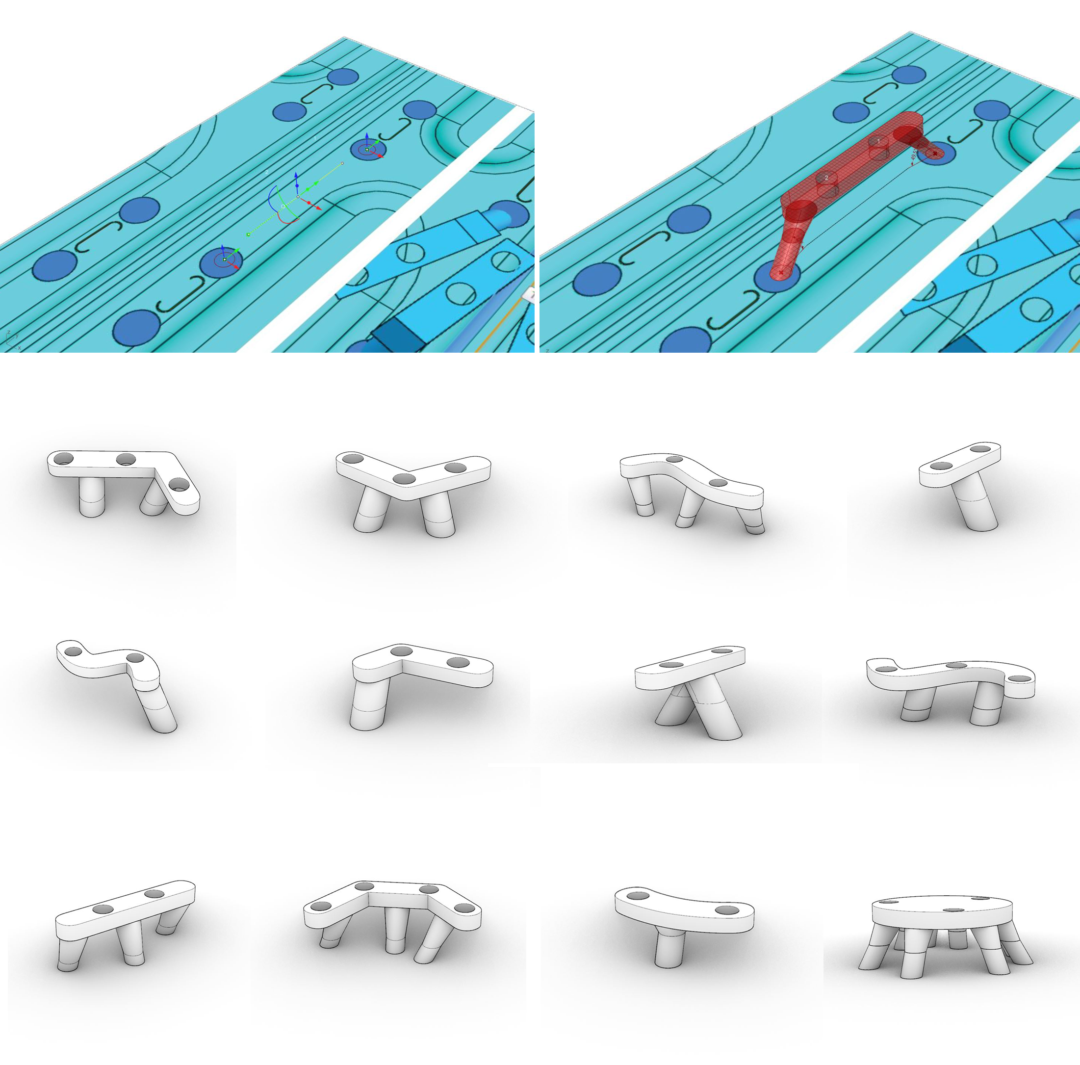 Parametric workflow and a collection of generated welding-pusher geometries